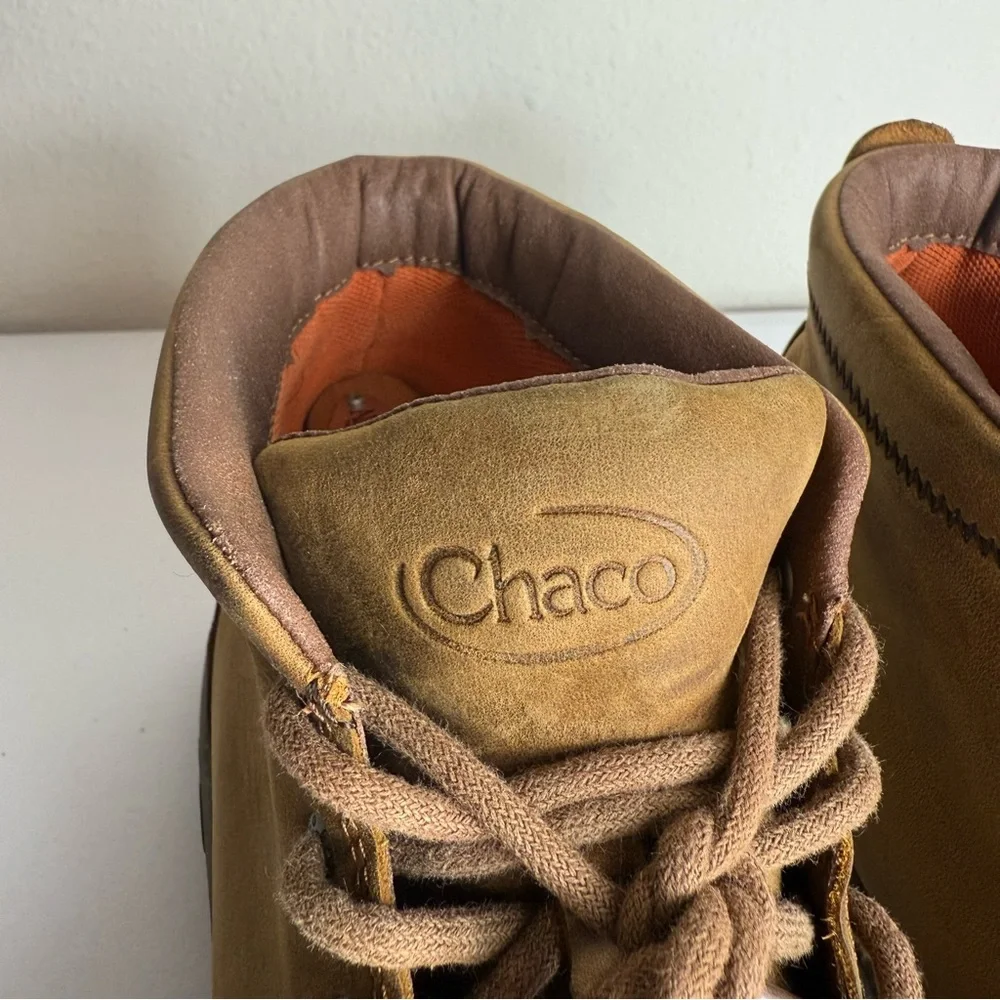 Chaco Mens Size 8.5 Brio Moc Ankle Brown Leather Lace Up Boots Shoes J150181